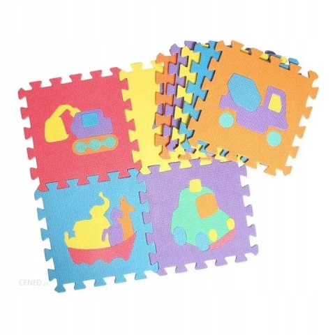 Puzzle piankowe mata Eva 10 szt pojazdy CB-114