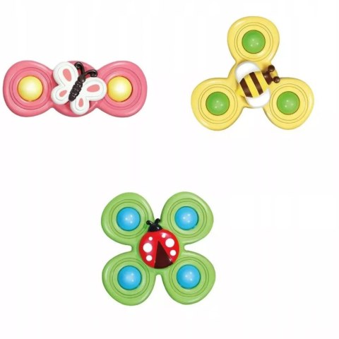 3 przyssawki sensoryczne grzechotka spinner ME-042