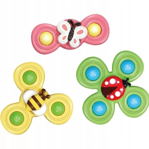 3 przyssawki sensoryczne grzechotka spinner ME-042