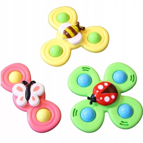 3 przyssawki sensoryczne grzechotka spinner ME-042