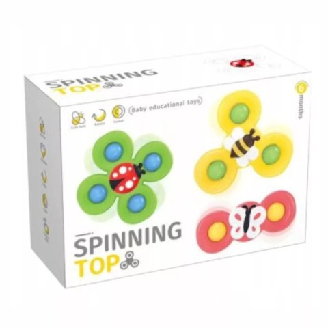 3 przyssawki sensoryczne grzechotka spinner ME-042