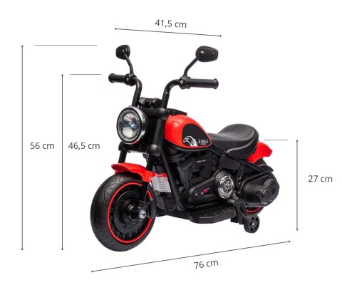 Milly Mally Pojazd na akumulator Motocykl Eagle Red