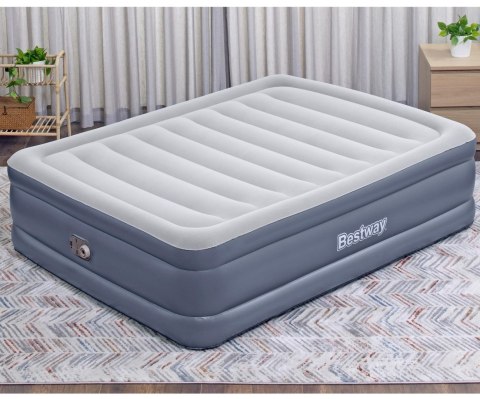 Bestway 6713I Materac dmuchany turystyczny z wbudowaną pompą powietrza Tritech Queen 2.03m x 1.52m x