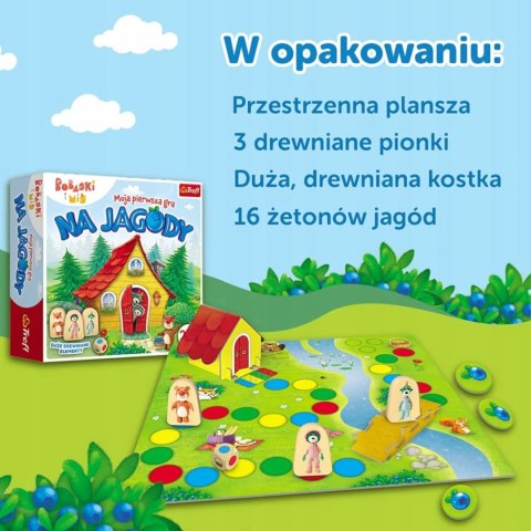 Gra planszowa rodzinna moja pierwsza gra Na Jagody bobaski miś Trefl 02063