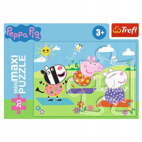 Puzzle 20 miniMAXI Świnka Peppa 20 elementów Peppa Pig 3+ Trefl 21124