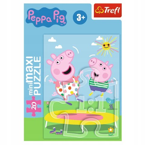 Puzzle 20 miniMAXI Świnka Peppa 20 elementów Peppa Pig 3+ Trefl 21125