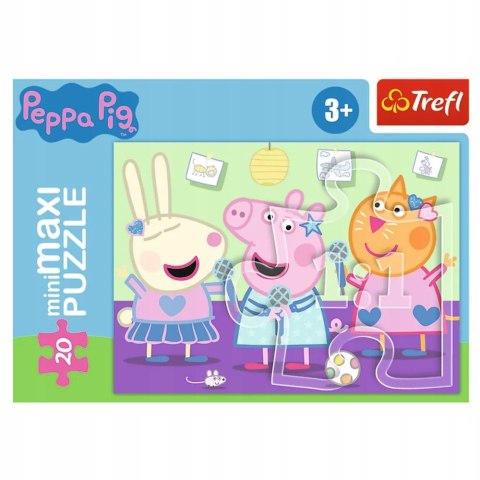 Puzzle 20 miniMAXI Świnka Peppa karaoke 20 el Peppa Pig 3+ Trefl 21126