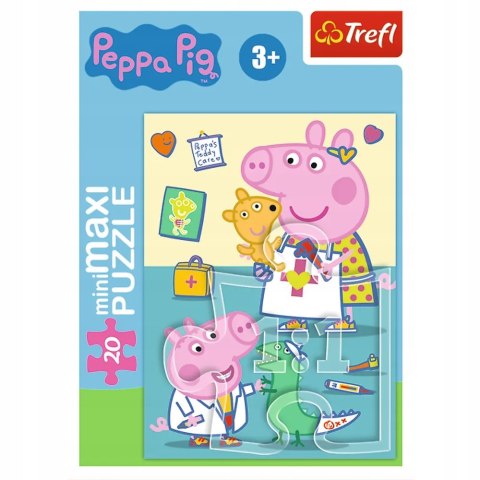 Puzzle 20 miniMAXI Świnka Peppa u lekarza 20 el Peppa Pig 3+ Trefl 21127