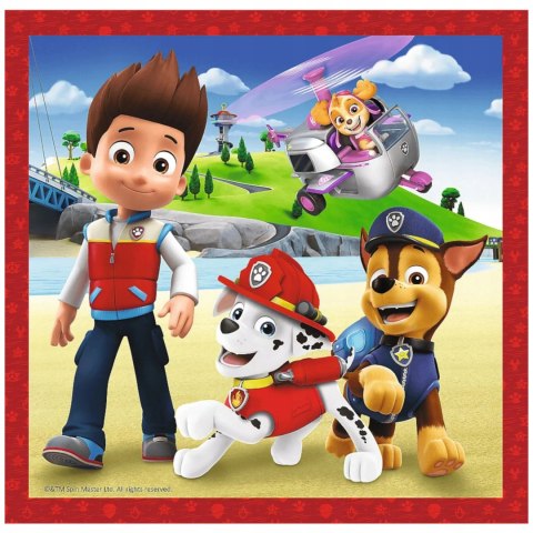 Puzzle 3W1 3+ Psi Patrol Wesołe pieski Paw Patrol Trefl 34867