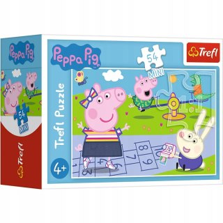 Puzzle 54 mini Świnka Peppa gra w klasy 54 elementy 4+ Trefl 19627