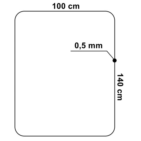 Mata ochronna pod fotel 140x100 cm 0,5 mm