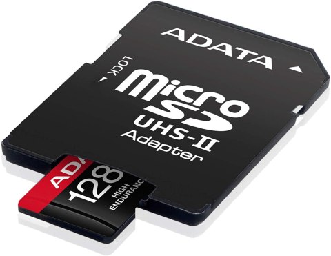 ADATA | AUSDX128GUI3V30SHA2-RA1 Karta pamięci | 128 GB | MicroSDXC | Pamięć flash klasy 10 | Adapter