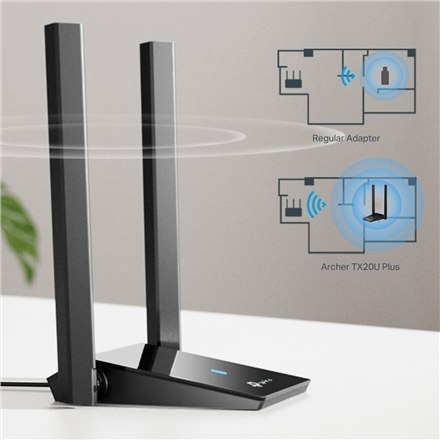 Adapter sieciowy USB 3.0 TP-LINK z obsługą standardów IEEE 802.11b/g/a/n/ac/ax (Wi-Fi 6)