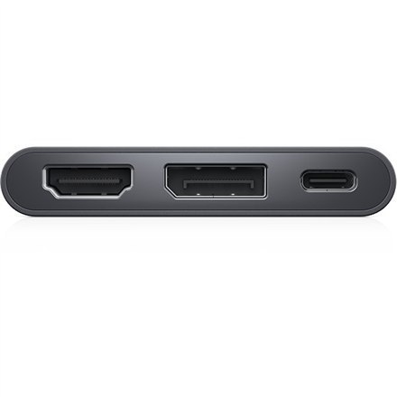 Adapter wideo Dell | 19-pinowe HDMI typu A | 20-pinowe DisplayPort | 24-pinowe USB-C (tylko zasilanie) | żeńskie | 24-pinowe USB