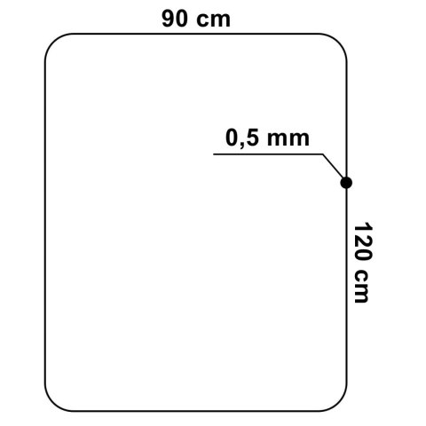 Mata ochronna pod fotel 120x90cm 0,5mm