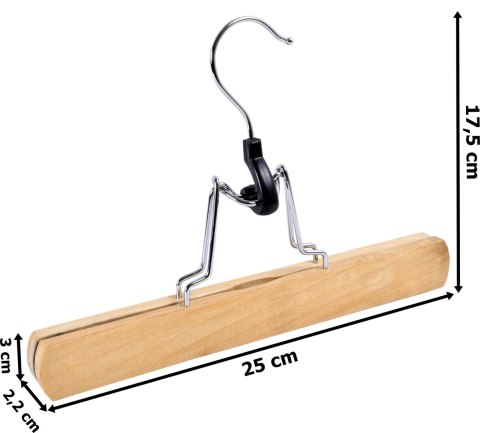 Wieszak drewniany na spodnie komplet - 10 szt.