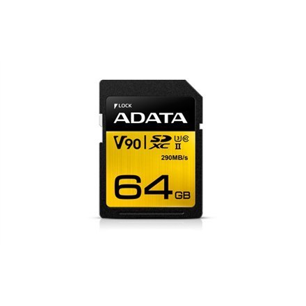 ADATA | Premier ONE | UHS-II U3 | 64 GB | SDXC | Pamięć flash klasy 10