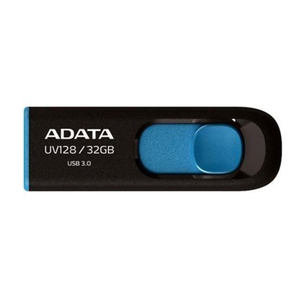 ADATA | UV128 | 128 GB | USB 3.0 | Czarny/Niebieski