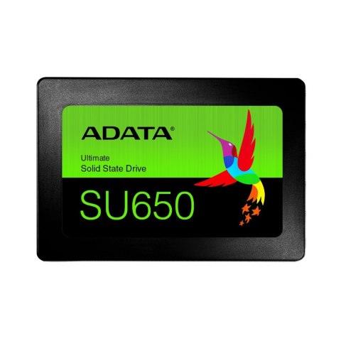 ADATA | Ultimate SU650 | 512 GB | Format dysku SSD 2,5" | Interfejs SSD SATA 6 Gb/s | Prędkość odczytu 520 MB/s | Prędkość zapis