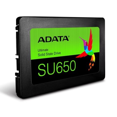 ADATA | Ultimate SU650 | 512 GB | Format dysku SSD 2,5" | Interfejs SSD SATA 6 Gb/s | Prędkość odczytu 520 MB/s | Prędkość zapis