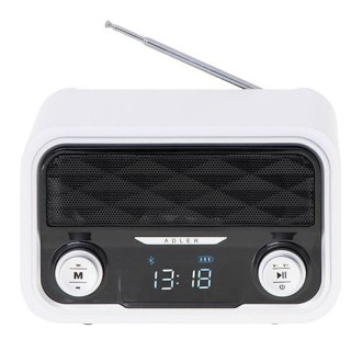 Adler | AD 1185 | Radio Bluetooth | Wejście AUX | Biały