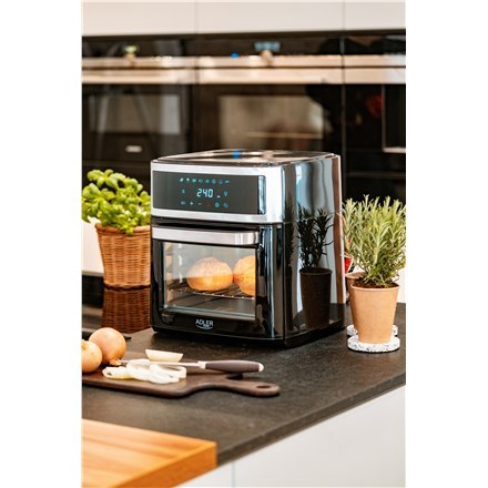 Adler | AD 6309 | Airfryer Oven | Moc 1700 W | Pojemność 13 L | Stal nierdzewna/czarny