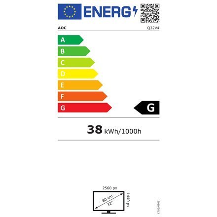 AOC | Q32V4 | 31,5 " | IPS | QHD | 16:9 | 4 ms | 250 cd/m² | Wyjście słuchawkowe (3,5 mm) | Porty HDMI w ilości 1 | 75 Hz