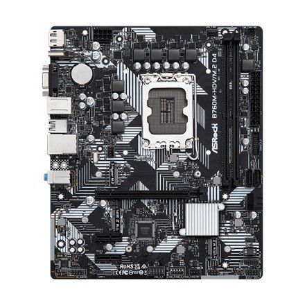 ASRock | B760M-HDV/M.2 D4 | Rodzina procesorów Intel | Gniazdo procesora LGA1700 | DDR4 DIMM | Gniazda pamięci 2 | Obsługiwane i