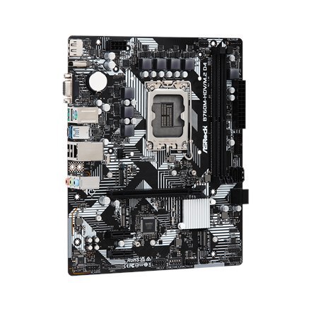 ASRock | B760M-HDV/M.2 D4 | Rodzina procesorów Intel | Gniazdo procesora LGA1700 | DDR4 DIMM | Gniazda pamięci 2 | Obsługiwane i