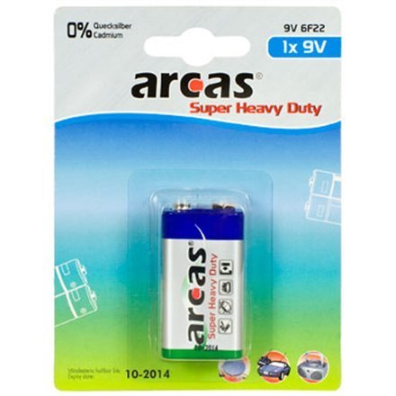 Arcas | 9V/6LR61 | Super Heavy Duty | 1 szt.