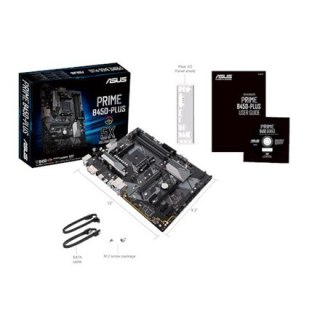 Asus | PRIME B450-PLUS | Rodzina procesorów AMD | Gniazdo procesora AM4 | Gniazda pamięci 4 | Liczba złączy SATA 6 x SATA 6 Gb/s