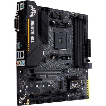 Asus | TUF GAMING B450M-PLUS II | Gniazda pamięci 4 | Liczba złączy SATA 6 x SATA III | Chipset AMD B | Micro ATX | Rodzina proc