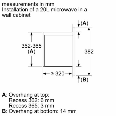 Bosch | BFL523MW3 | Kuchenka mikrofalowa | Do zabudowy | 800 W | Biały