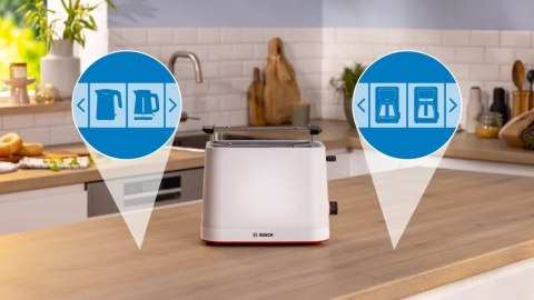 Bosch Compact Toaster | TAT3M121 MyMoment | Number of slots 2 | Housing material Plastic | White