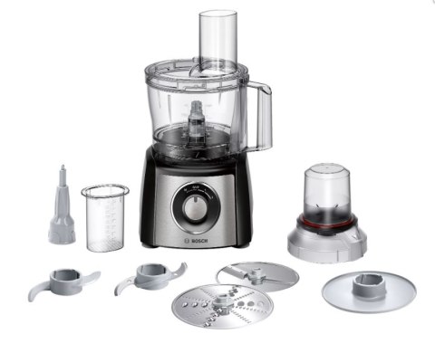 Bosch | Food Processor | MCM3401M | 800 W | Number of speeds 2 | Bowl capacity 2.3 L | Blender | Meat mincer | Black/Stainless s