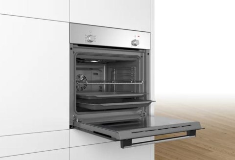 Bosch | HBF010BR1S | Oven | 66 L | A | Multifunctional | Manual | Height 59.5 cm | Width 59.4 cm | Stainless steel