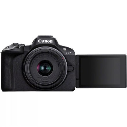 Canon EOS | R50 | Obiektyw RF-S 18-45mm F4.5-6.3 IS STM | Czarny