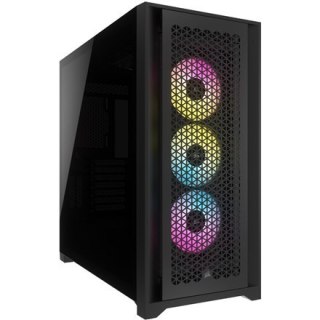 Corsair | Obudowa PC ze szkła hartowanego | iCUE 5000D RGB AIRFLOW | Okno boczne | Czarny | Mid-Tower | Zasilacz w zestawie Nie