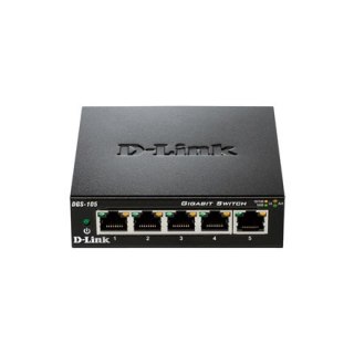 D-Link | Przełącznik Ethernet | DGS-105/E | Niezarządzany | Desktop | Ilość portów 10/100 Mbps (RJ-45) | Ilość portów 1 Gbps (RJ