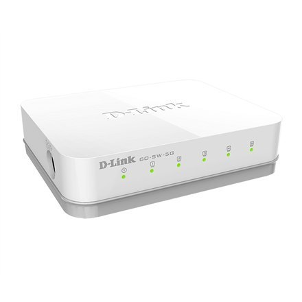 D-Link | Switch | GO-SW-5G/E | Niezarządzany | Desktop | Ilość portów 10/100 Mbps (RJ-45) | Ilość portów 1 Gbps (RJ-45) 5 | Iloś