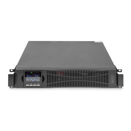 DIGITUS OnLine UPS, rack/tower, 3000VA, 3000W, LCD, 8 x C13, 1 x C19, RS-232, USB, karta SNMP (opcjonalnie), karta przekaźnikowa