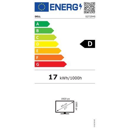 Dell | S2725HS | 27 " | IPS | 1920 x 1080 pikseli | 16:9 | Gwarancja 36 miesięcy | 8 ms | Biały | Ilość portów HDMI 2 | 100 Hz