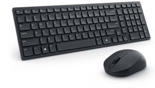 Dell | Silent Keyboard and Mouse | KM555 | Keyboard and Mouse Set | Wireless | Ukrainian (QWERTY) | Black | 2.4 GHz, Bluetooth 5