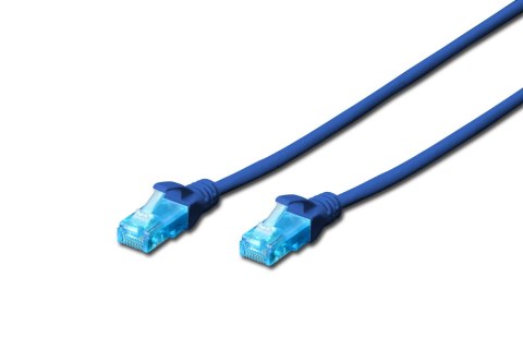 Digitus | CAT 5e | Kabel krosowy | Skrętka nieekranowana (UTP) | Męski | RJ-45 | Męski | RJ-45 | Niebieski | 0,5 m