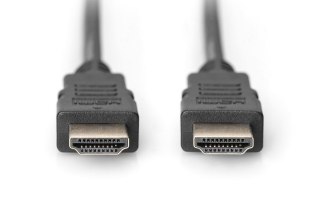 Digitus | HDMI High Speed with Ethernet | Męski | 19-pinowy HDMI typ A | Męski | 19-pinowy HDMI typ A | 3 m | Czarny