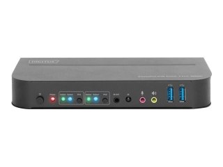 Digitus KVM Switch, 2-Port, 4K60Hz, 2 x DP in, 1 x DP/HDMI out | DS-12850