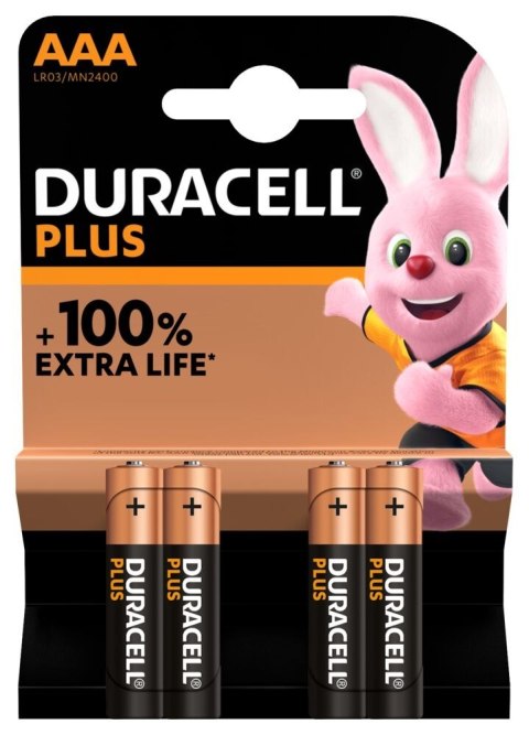 Duracell | AAA | Alkaliczna | 4 szt. | Plus MN2400