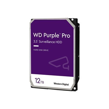 Dysk twardy do monitoringu Western Digital Purple Pro WD121PURP o pojemności 12000 GB, z prędkością obrotową 7200 RPM