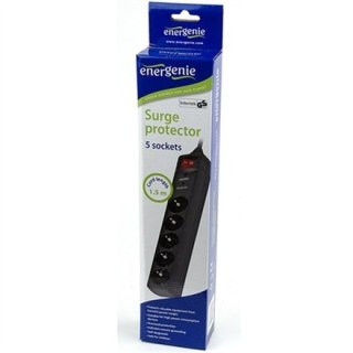 EnerGenie SPG5-C-5 - listwa przeciwprzepięciowa | Złącze wyjściowe Qty 5 | 1,5 m | Czarny