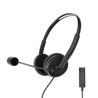 Energy Sistem Headset Office 2+ Black, USB and 3.5 mm plug, volume control, retractable boom mic. Energy Sistem | Headset Office